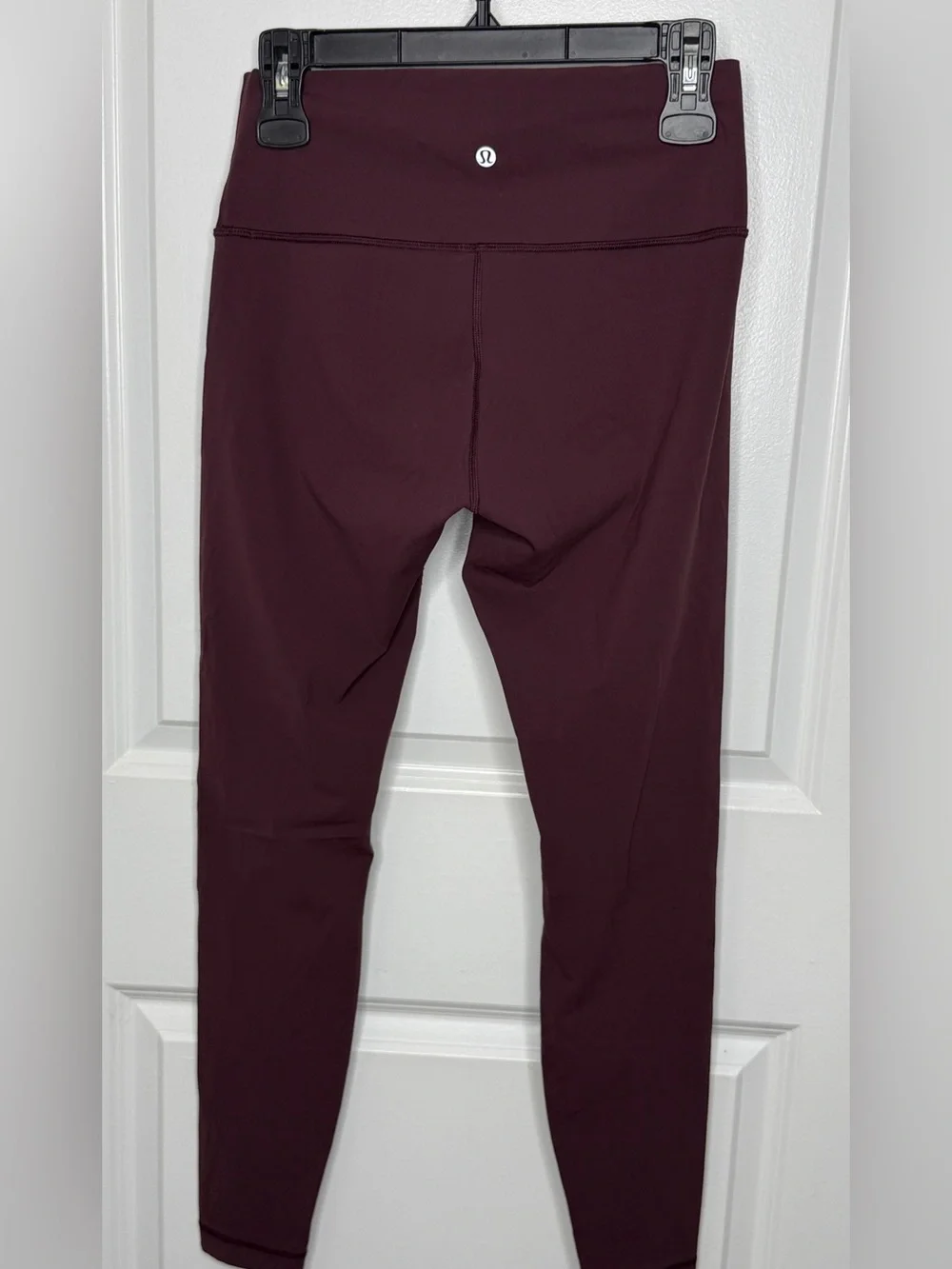 Lululemon Sz 8 High-Rise Wine Lux Soft Leggings Key Pocket 27” Long | EUC